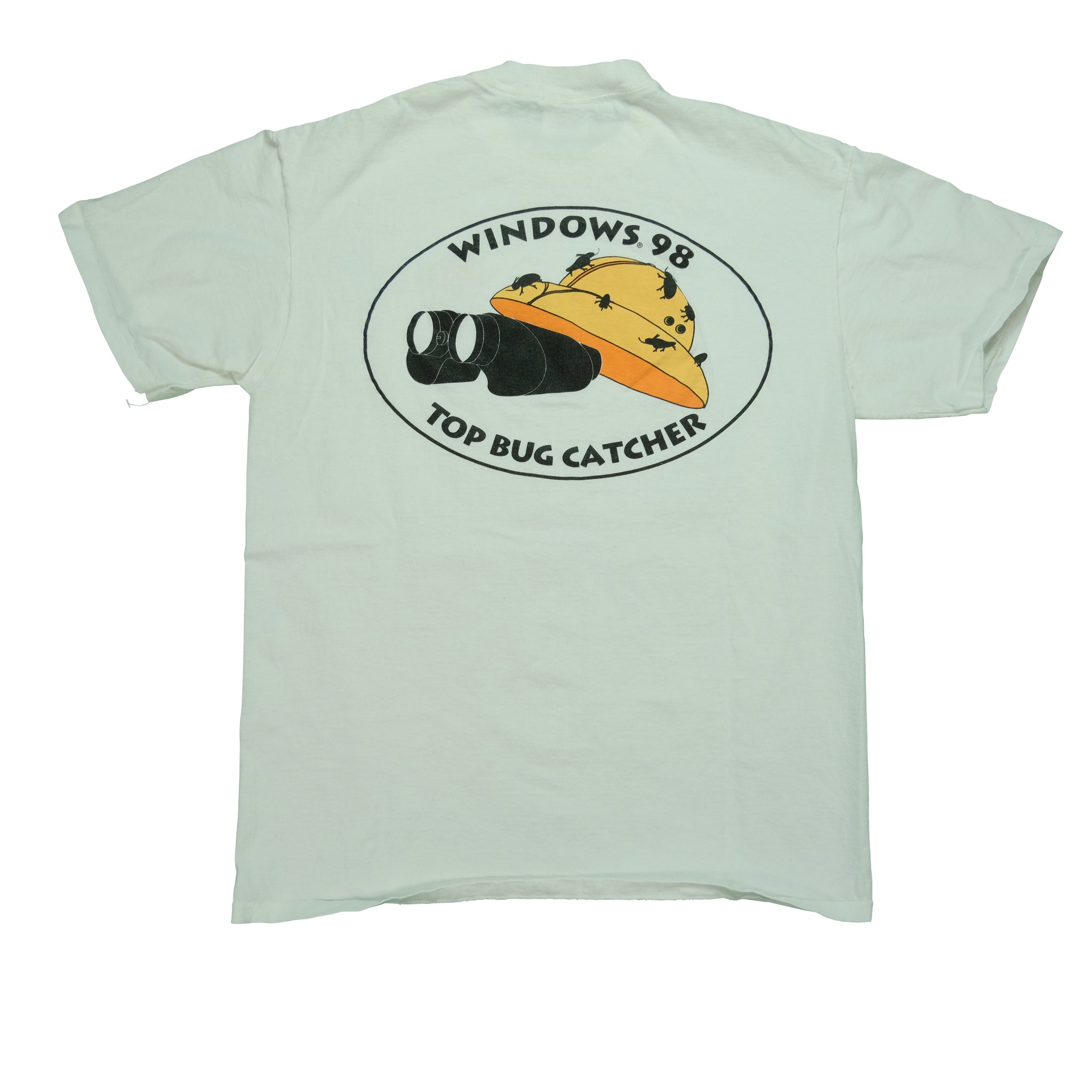Vintage Windows 98 Top Bug Catcher Double Sided Tee on Oneita