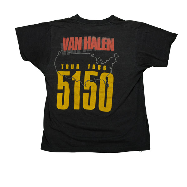 Vintage Van Halen 5150 1986 Tour T Shirt 80s Black