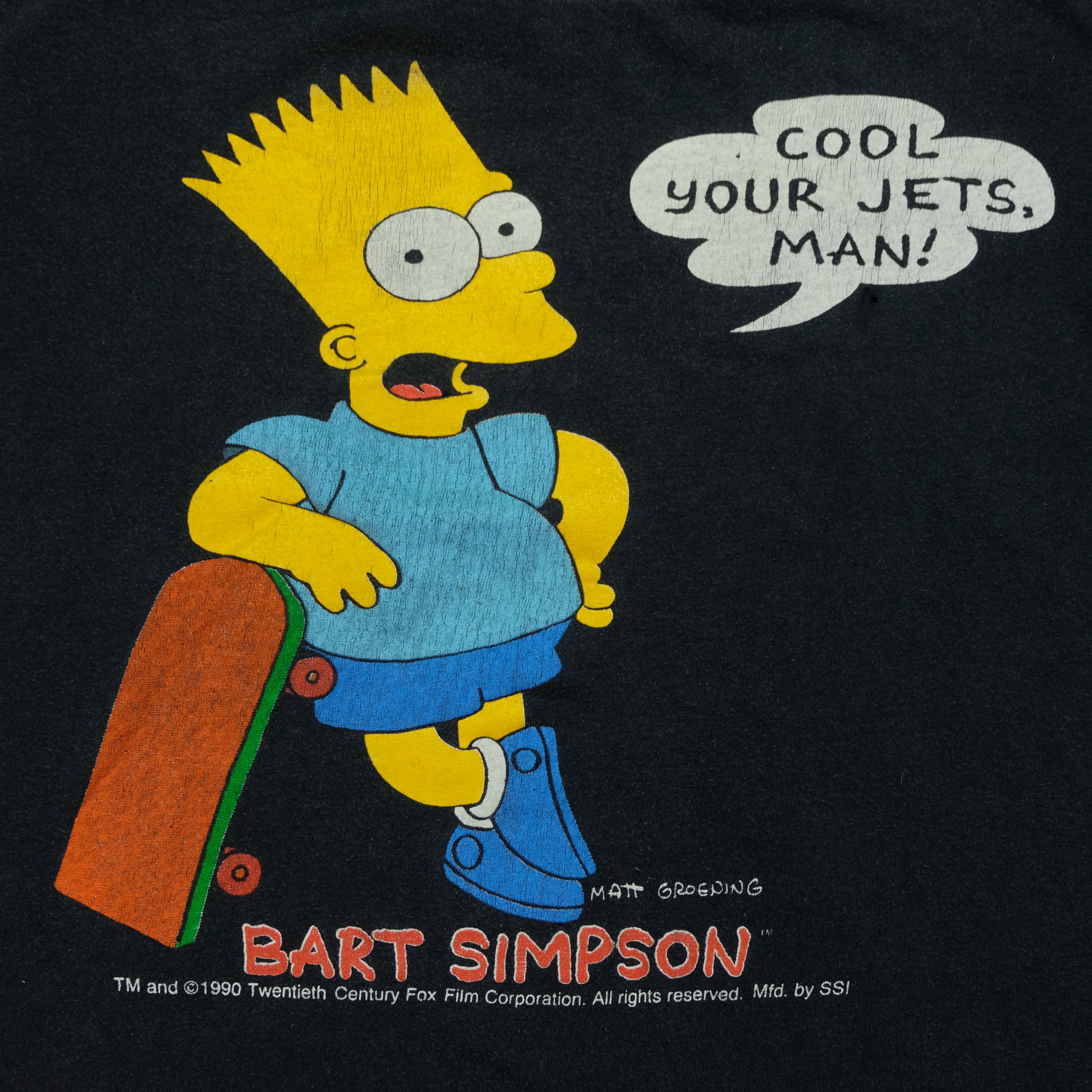 Vintage 1990 Bart Simpson Cool Your Jets, Man! Tee on SSI | Reset