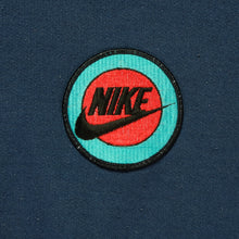 Load image into Gallery viewer, Vintage NIKE Spell Out Swoosh Color Block Striped Full Zip Bomber Jacket 80s Navy Blue L
