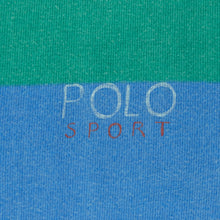 Load image into Gallery viewer, Vintage POLO RALPH LAUREN Polo Sport Spell Out Striped Long Sleeve Rugby Shirt 90s Green Blue XL
