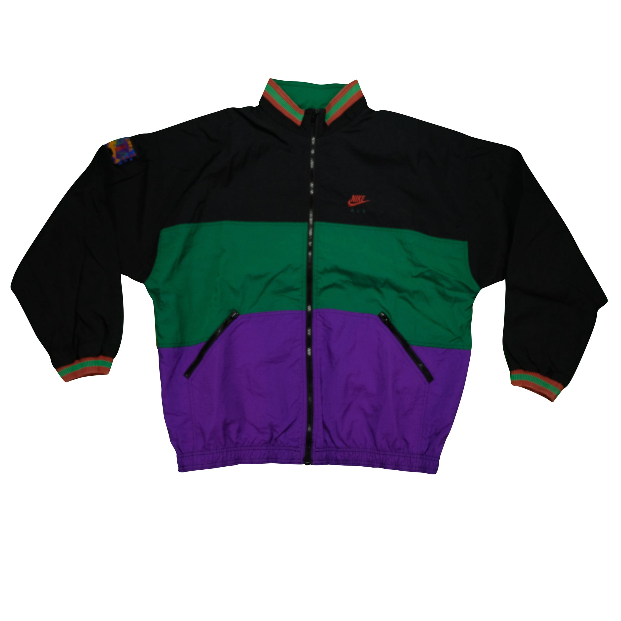 Nike factory Vintage 90s Color Block Windbreaker Jacket