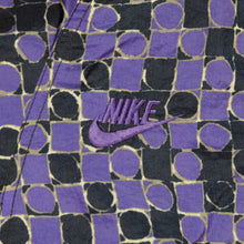 Load image into Gallery viewer, Vintage NIKE Spell Out Abstract Geometric All Over Print Quarter Zip Pullover Jacket 90s Purple
