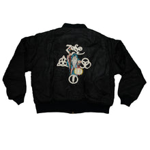 Load image into Gallery viewer, Vintage Led Zeppelin Wizard Zoso Tour Bomber Jacket 80s 90s Black
