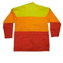 Load image into Gallery viewer, Vintage NIKE Swoosh Gradient Color Block Striped Windbreaker Jacket 90s Red Orange Yellow Women&#39;s M
