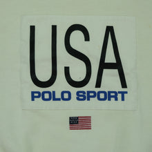 Load image into Gallery viewer, Vintage POLO SPORT Ralph Lauren Spell Out USA Flag Sweatshirt Vest 90s White L
