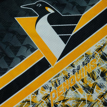 Load image into Gallery viewer, Vintage CCM Pittsburgh Penguins Goalie Mask All Over Print Hockey Jersey 90s Black
