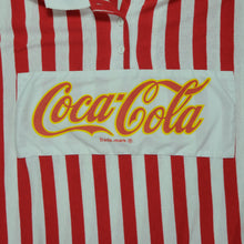 Load image into Gallery viewer, Vintage COCA-COLA Spell Out Striped Rugby Shirt OSFA

