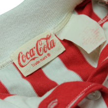 Load image into Gallery viewer, Vintage COCA-COLA Spell Out Striped Rugby Shirt OSFA
