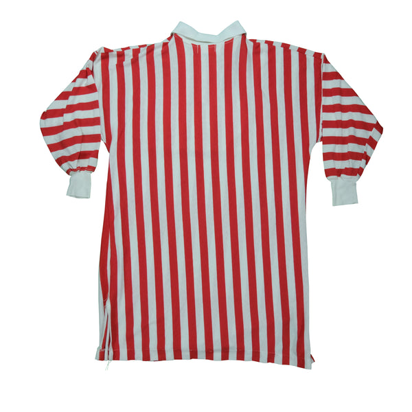 Vintage COCA-COLA Spell Out Striped Rugby Shirt OSFA