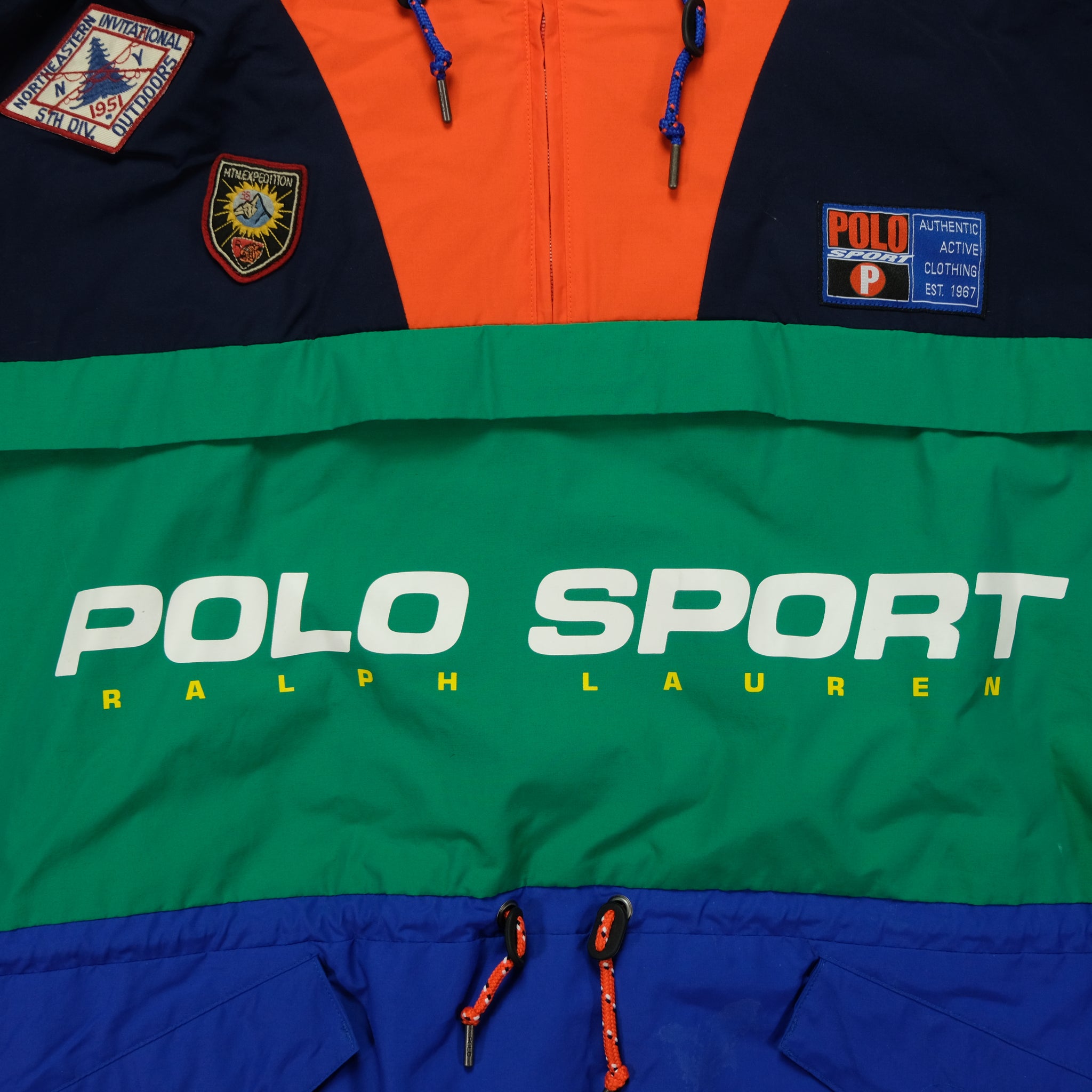 Vintage polo sport color block hotsell hoodie