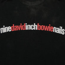 Load image into Gallery viewer, Vintage BROCKUM Nine Inch Nails x David Bowie Tour Long Sleeve Thermal T Shirt L
