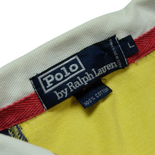 Load image into Gallery viewer, Vintage POLO RALPH LAUREN US-POLO RL-93 Flag 1993 Long Sleeve Rugby Shirt 90s Stadium Navy Yellow L
