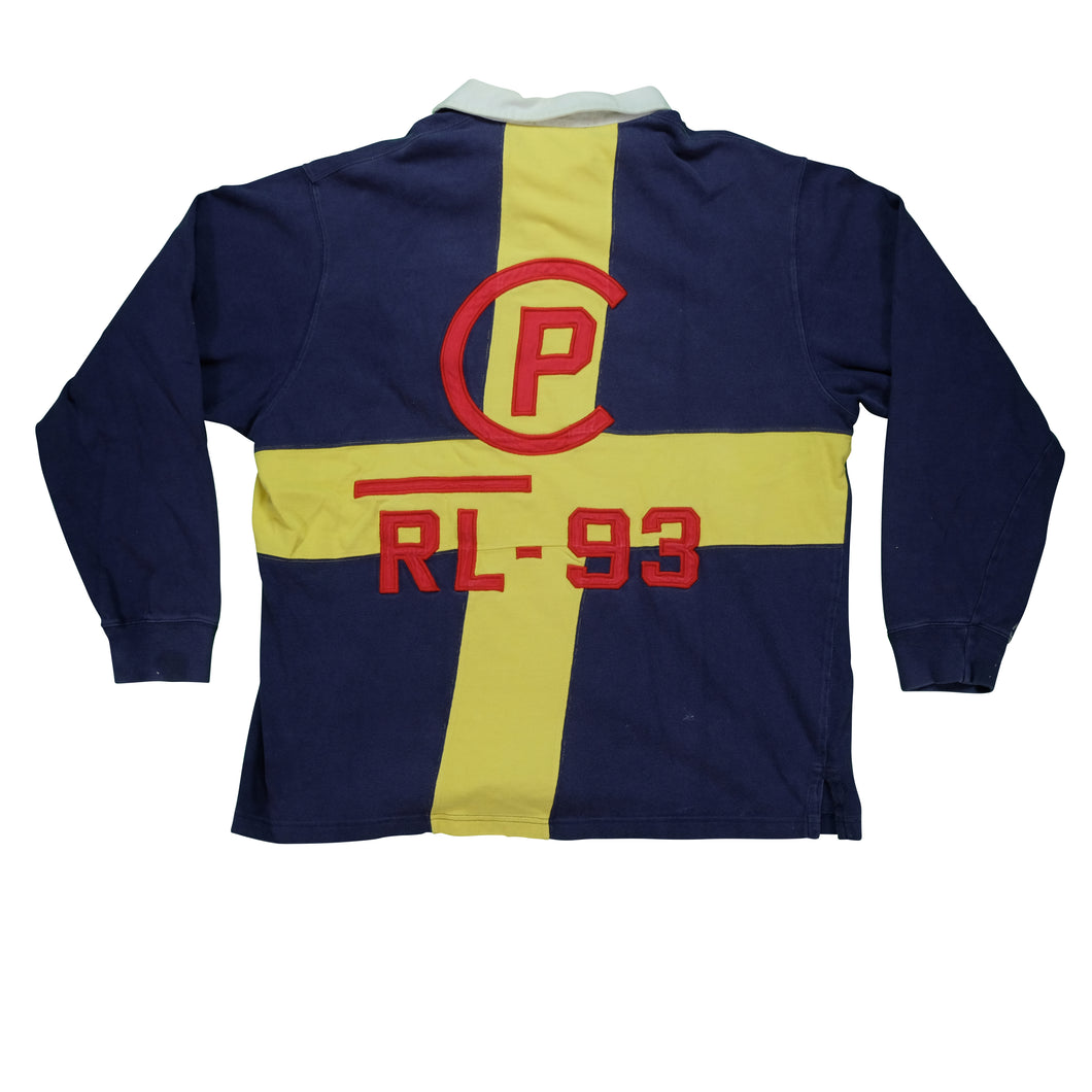 Vintage 1993 Polo Ralph Lauren RL-93 Long Sleeve Rugby Shirt Mens