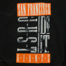 Load image into Gallery viewer, Vintage NIKE San Francisco Giants Just Do It Spell Out Swoosh Pullover Sweatshirt 80s 90s Black M
