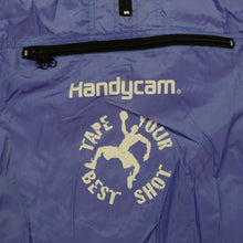 Load image into Gallery viewer, Vintage SONY Handycam Tape Your Best Shot 1/2 Zip Windbreaker Jacket 90s Purple L
