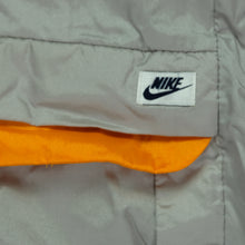 Load image into Gallery viewer, Vintage NIKE Spell Out Swoosh Box Logo 1/2 Zip Windbreaker Jacket 80s 90s Silver Orange M
