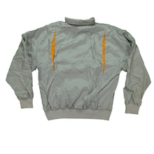 Load image into Gallery viewer, Vintage NIKE Spell Out Swoosh Box Logo 1/2 Zip Windbreaker Jacket 80s 90s Silver Orange M
