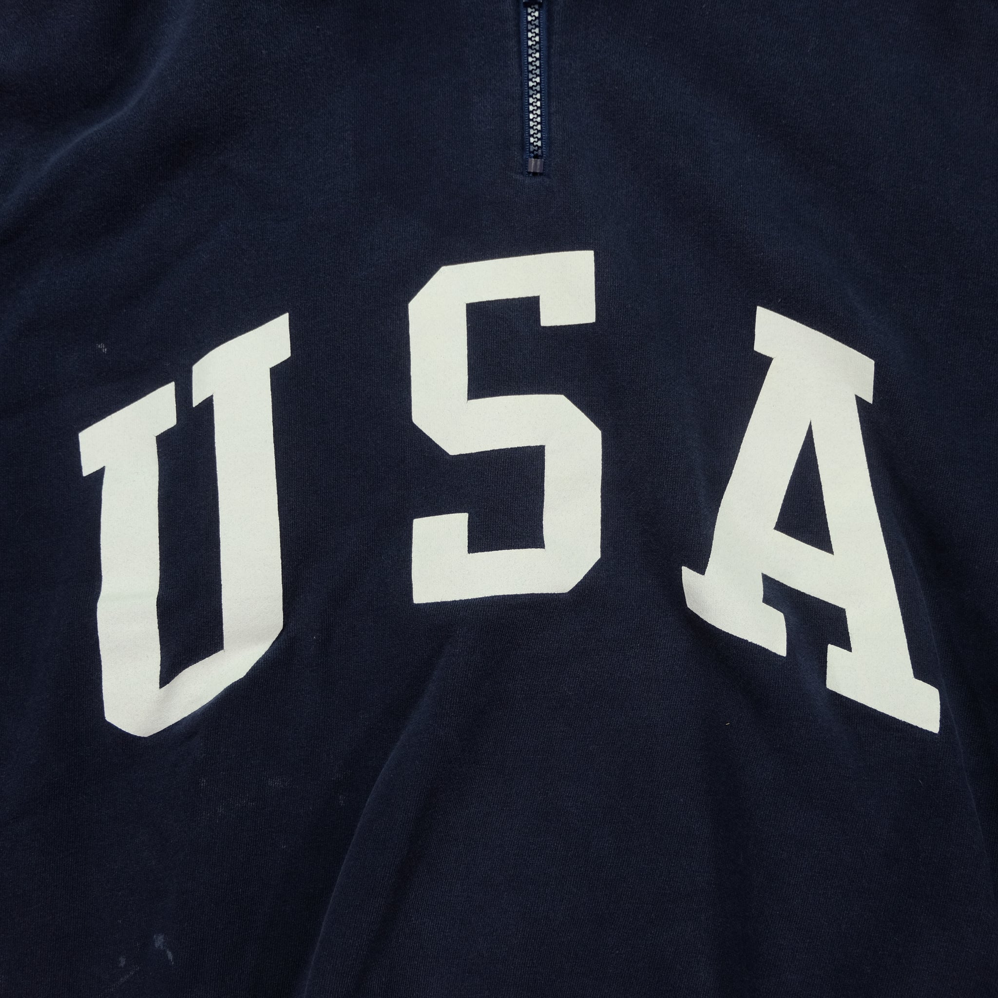 Vintage 90s Polo Ralph Lauren USA Packable Hooded Sweatshirt Mens