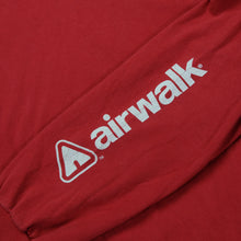 Load image into Gallery viewer, Vintage AIRWALK Skateboarding Spell Out Graphic Long Sleeve T Shirt 90s Red
