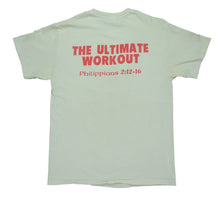 Load image into Gallery viewer, Vintage Messiah&#39;s Gym Jesus Christ The Ultimate Workout T Shirt 90s White L
