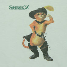 Load image into Gallery viewer, Vintage Shrek 2 Puss In Boots 2004 Film Sears Promo T Shirt 2000s White S
