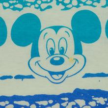 Load image into Gallery viewer, Vintage DISNEY Mickey Mouse and Friends Striped All Over Print T Shirt 90s Teal Blue White
