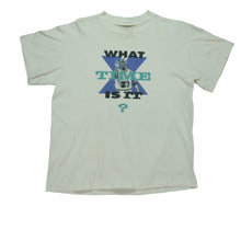 Load image into Gallery viewer, Vintage NIKE What Time Is It? Michael Jordan Spell Out Swoosh T Shirt 90s White Youth L
