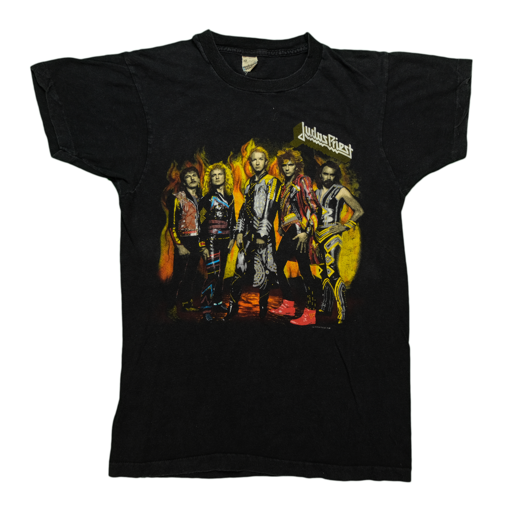 Vintage SCREEN STARS Judas Priest Fuel For Life 1986 Tour T Shirt 80s Black M