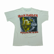 Load image into Gallery viewer, Vintage Iron Maiden x Anthrax No Prayer For The Dying 1991 Tour T Shirt 90s White
