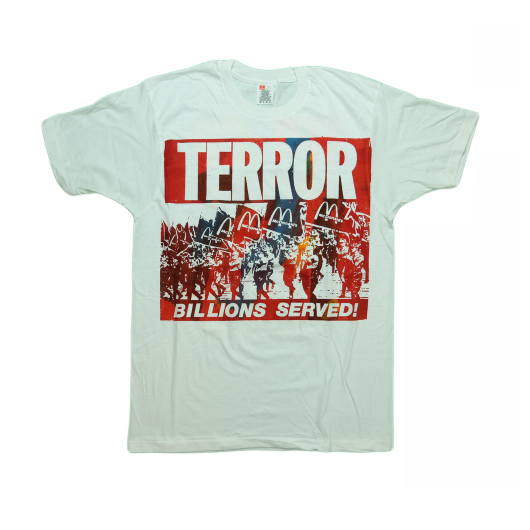 Vintage Don Rock Terror Worldwide McDonalds T Shirt 80s 90s White L