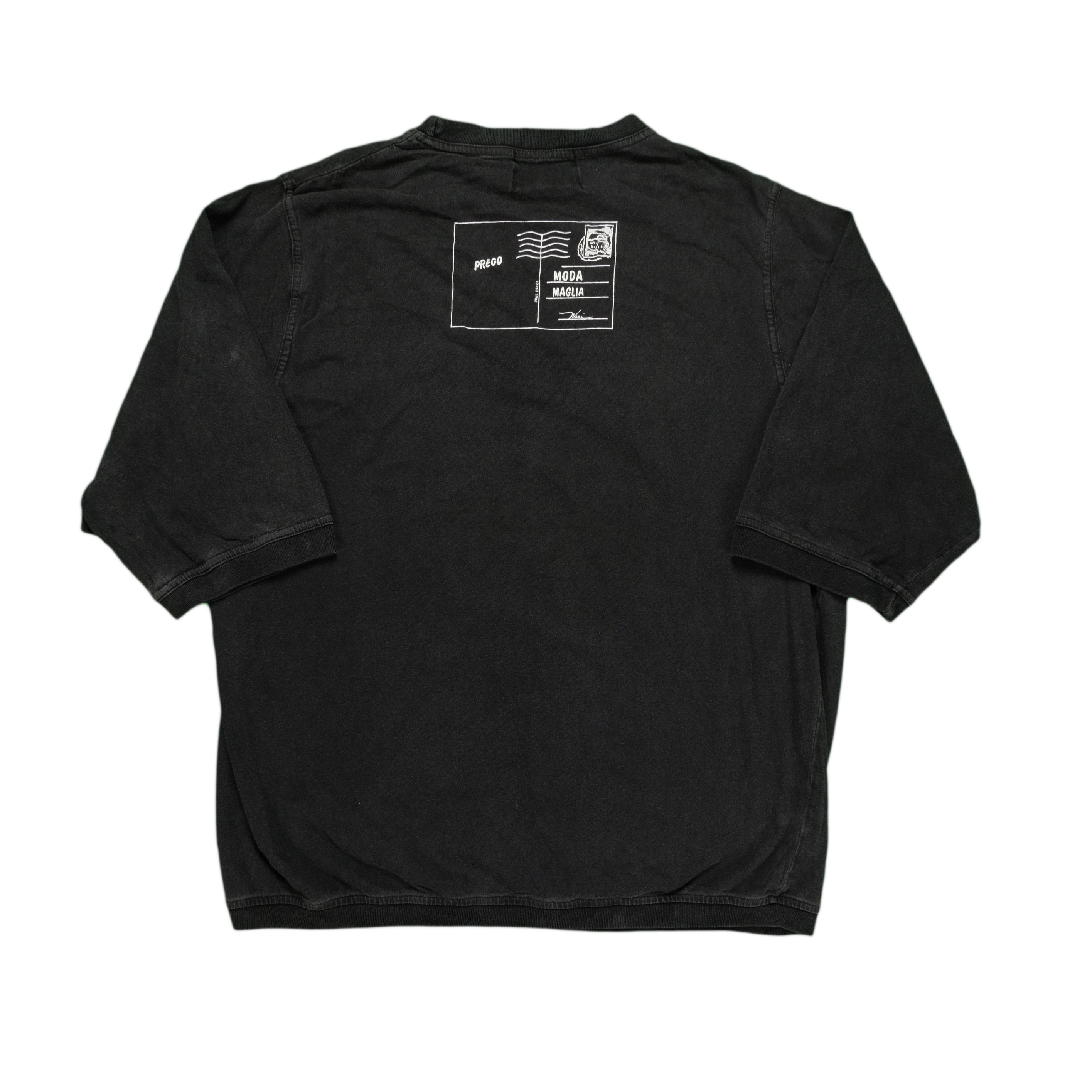 Vintage VINCENTE NESI Neo Mode Moda Maglia Art T Shirt 90s Black