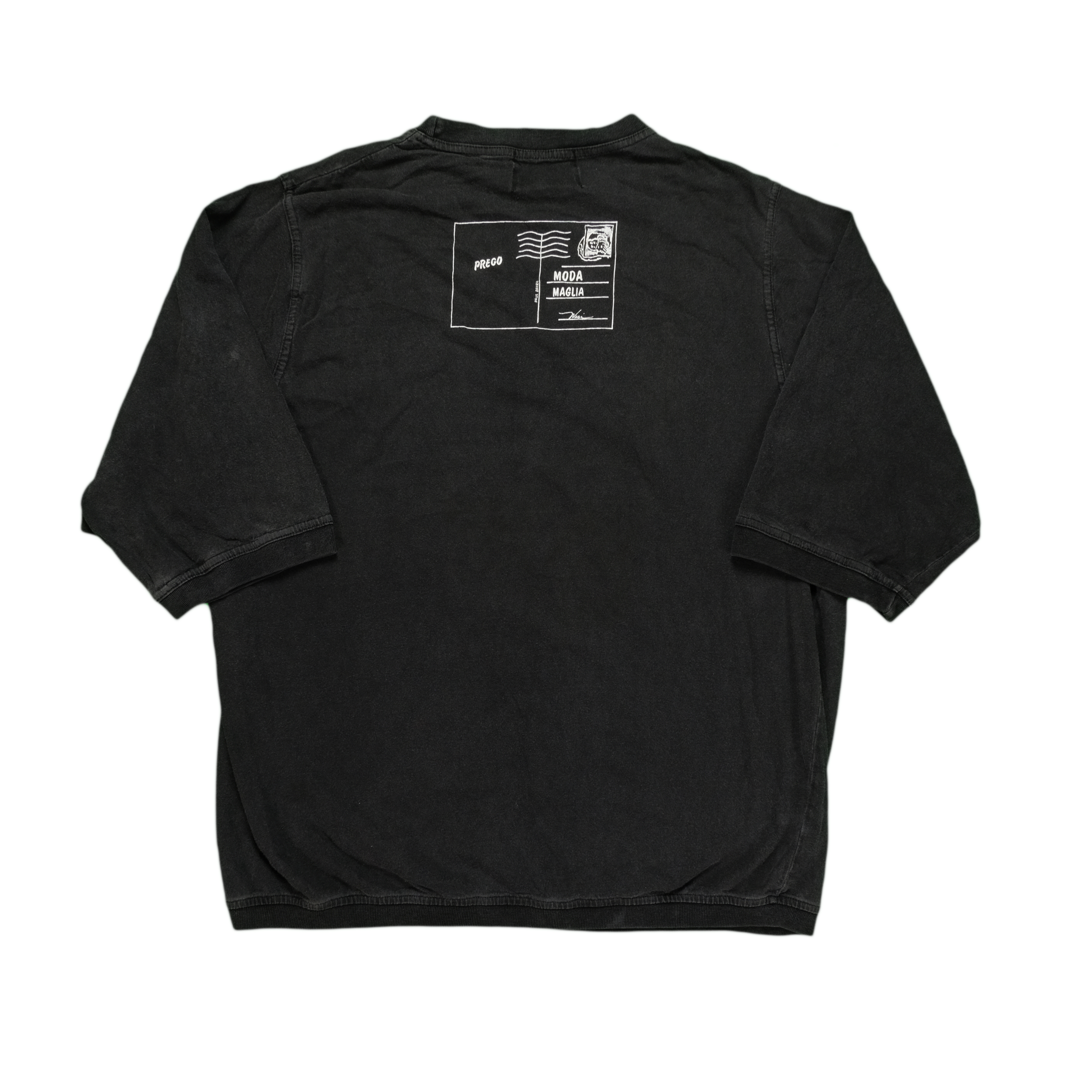 Vintage VINCENTE NESI Neo Mode Moda Maglia Art T Shirt 90s Black