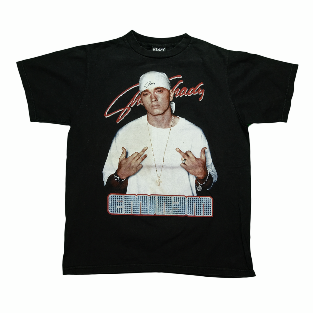 Vintage HEAVY METAL Eminem Slim Shady Hip Hop Rap T Shirt 2000s Black M
